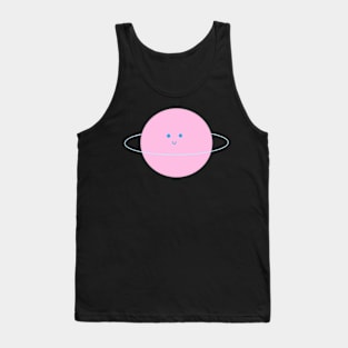 Cute Planet Sticker Tank Top